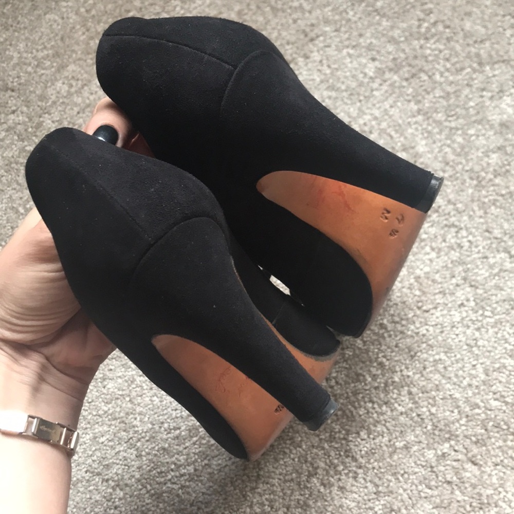 Vintage suede and leather heels - Picture 6 of 15